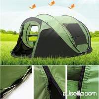 Camping Tents 3/4 Person/People Easy Up Instant Setup Ventilated,IClover [2 Door] [Mesh Window] Waterproof Automatic Pop Up Big Family Privacy Dome Tent Shelter for Backpacking Picnic Mothers Day Gift   